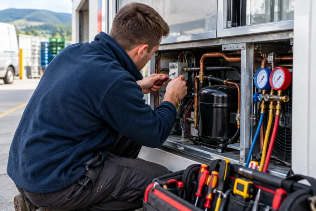 Abicool engineer attending a refrigeration breakdown call-out