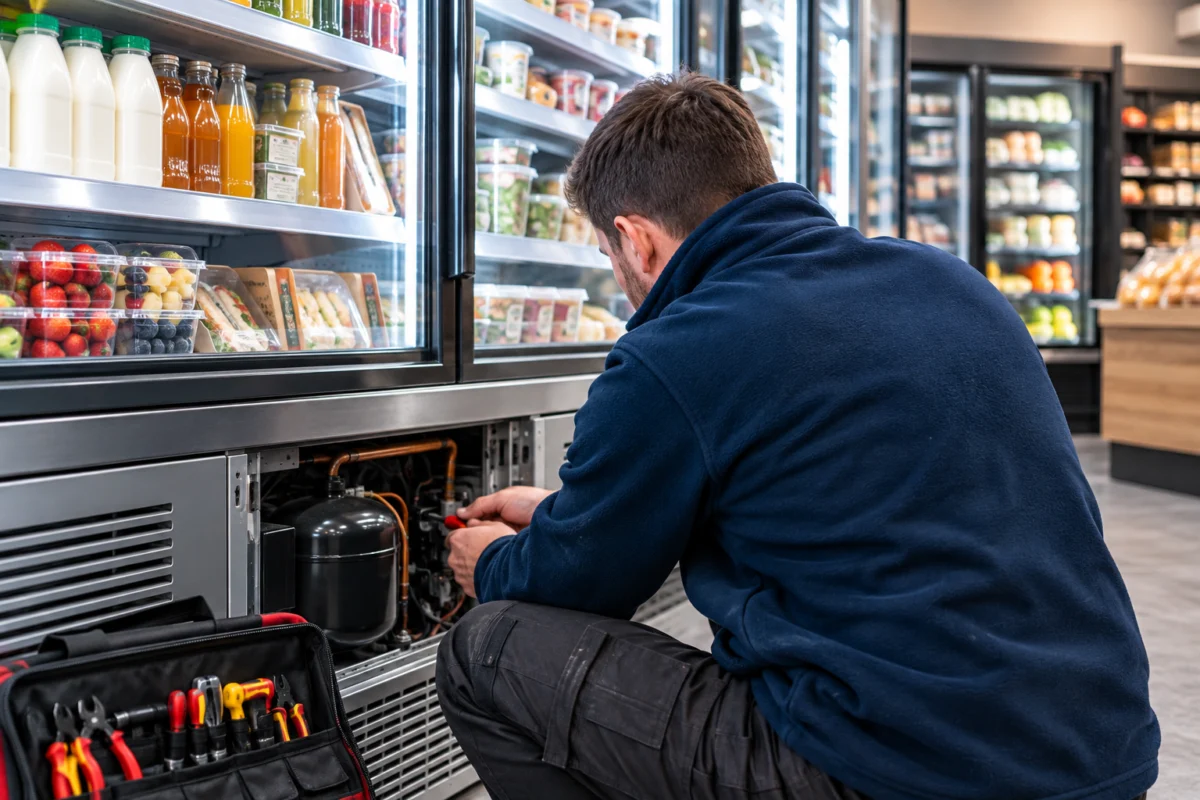 Commercial refrigeration unit maintained by Abicool